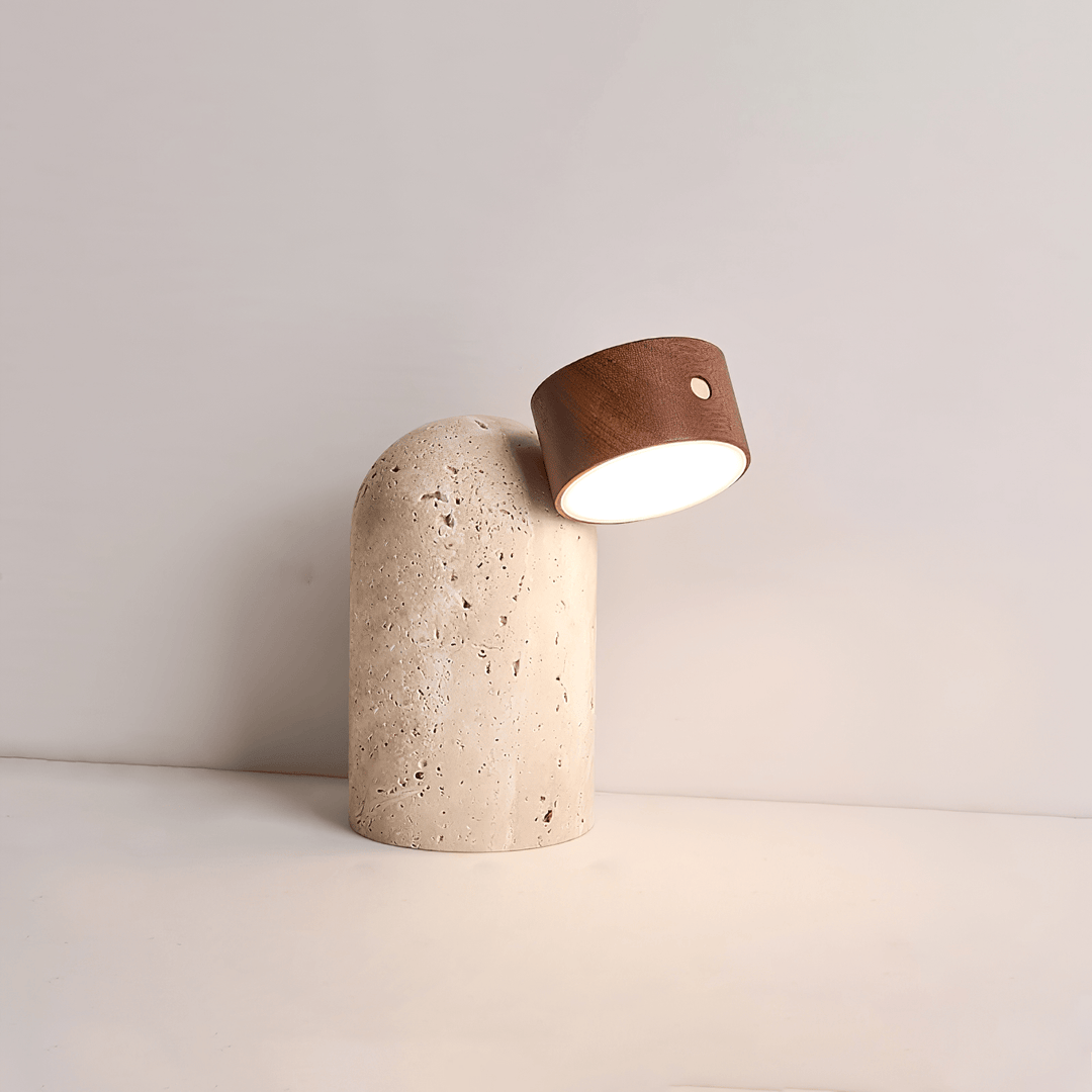 Nomad Travertine Table Lamp