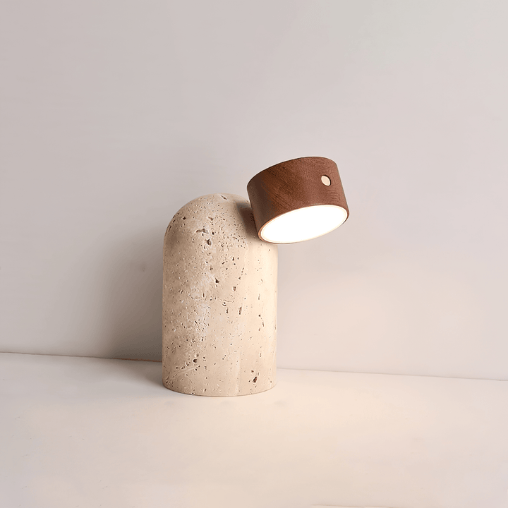 Nomad Travertine Table Lamp