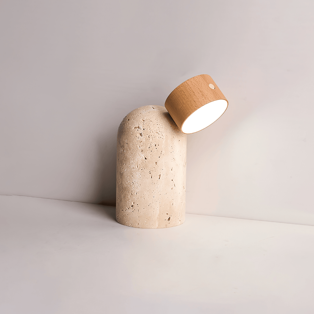 Nomad Travertine Table Lamp