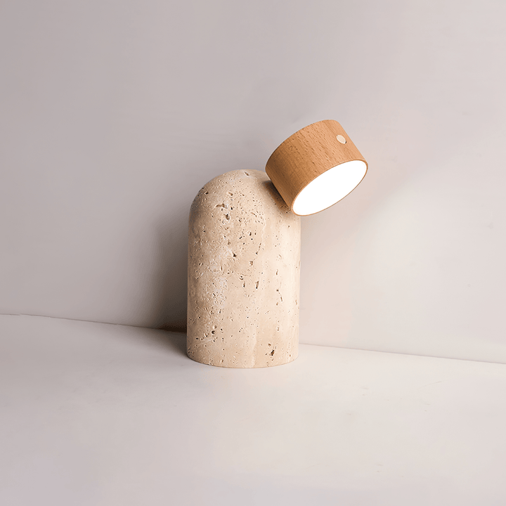 Nomad Travertine Table Lamp