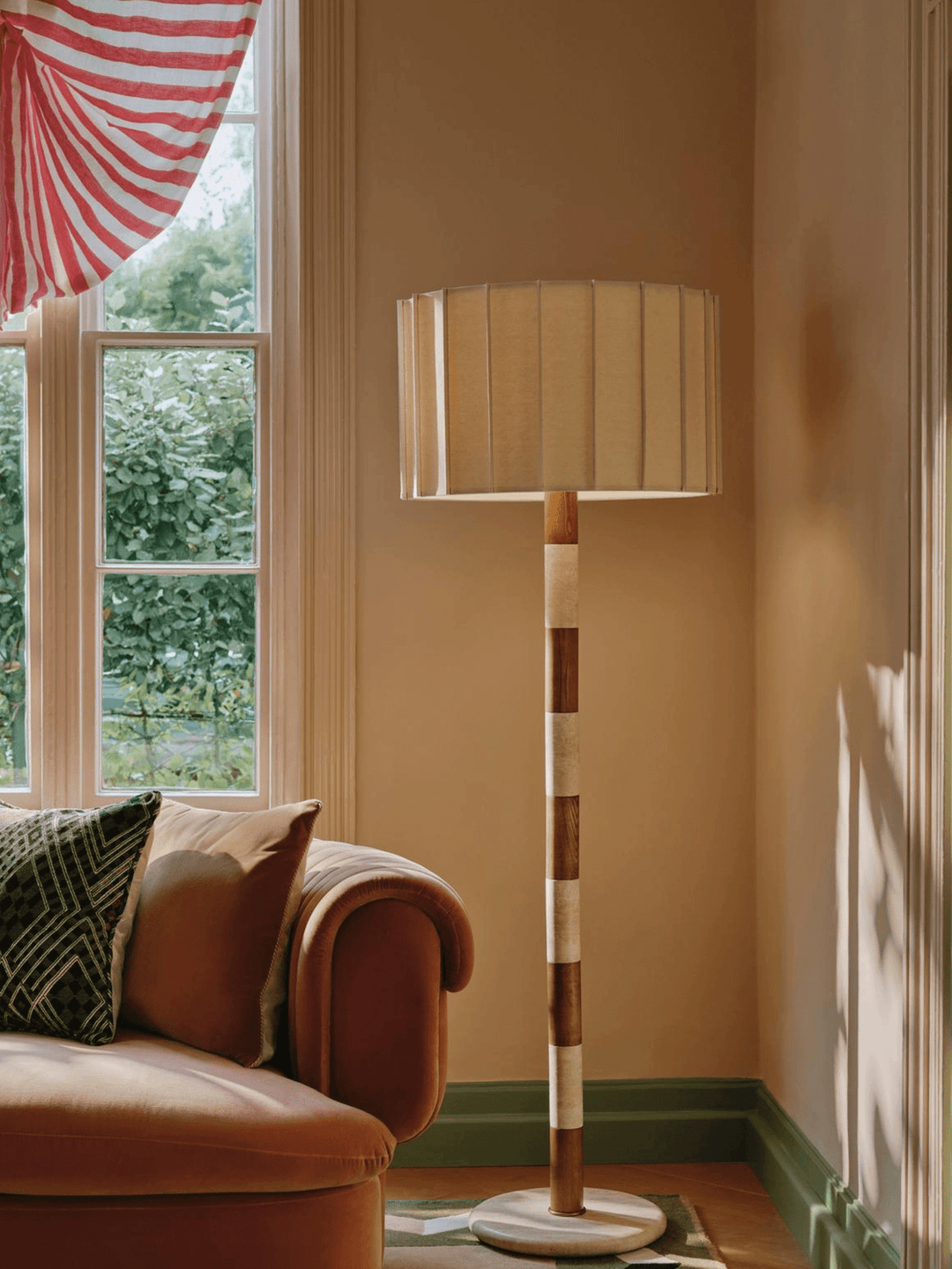 Banded Stone Floor Lamp