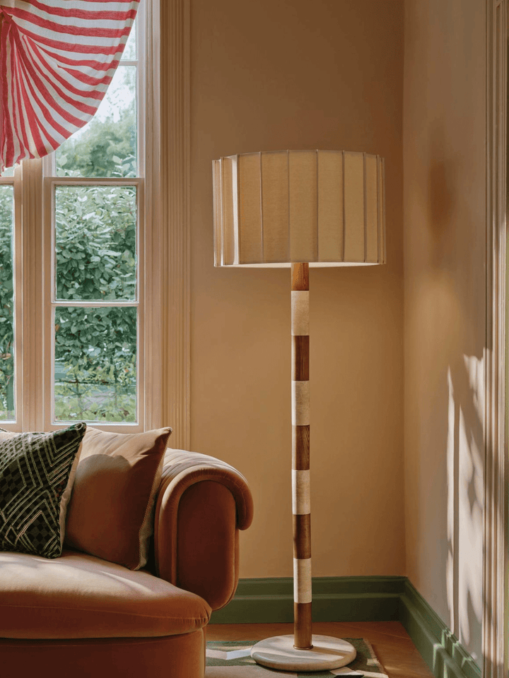 Banded Stone Floor Lamp