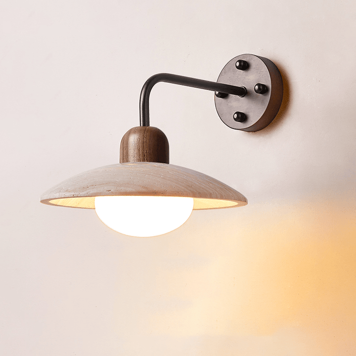 Dune Travertine Arm Sconce