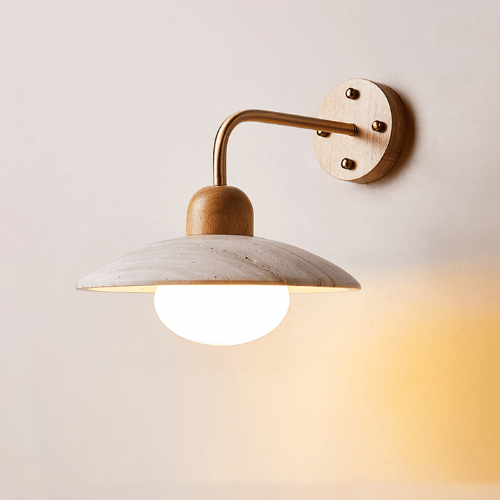 Dune Travertine Arm Sconce