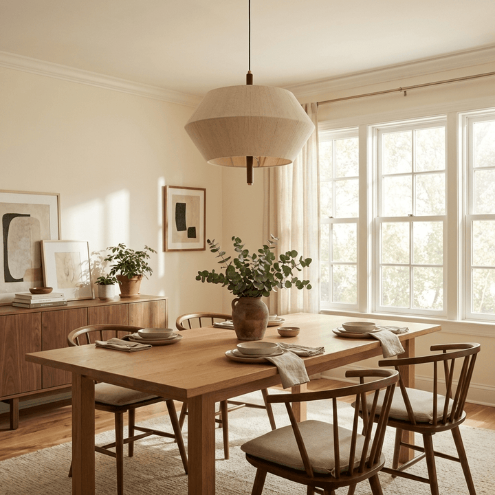 Facet Linen Pendant Light