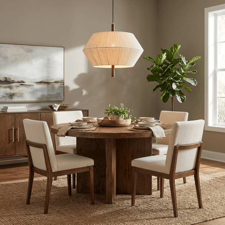 Facet Linen Pendant Light