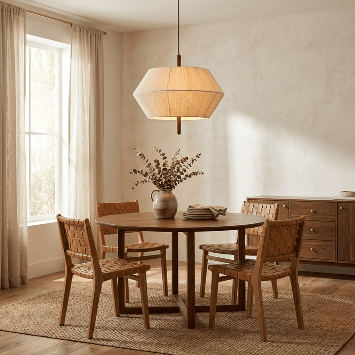 Facet Linen Pendant Light