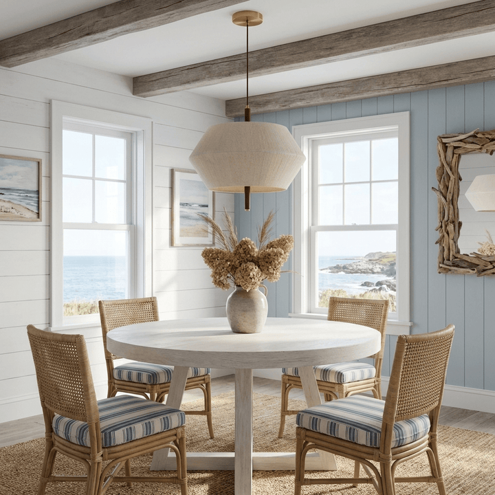 Facet Linen Pendant Light