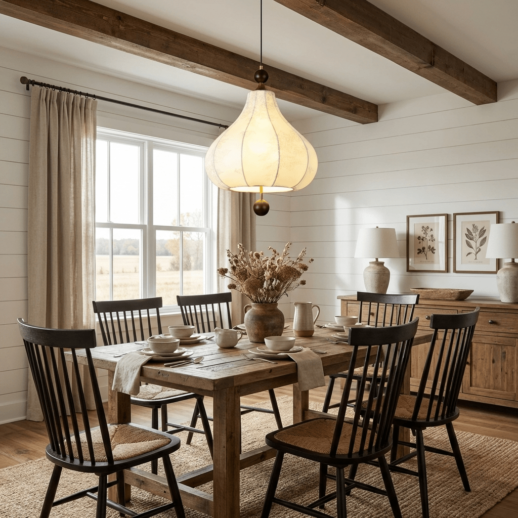 Linen Bloom Pendant Light