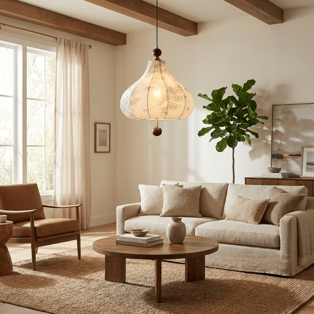 Linen Bloom Pendant Light