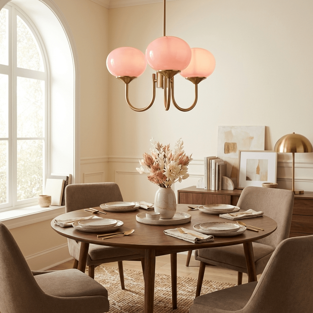 Blush Globe Chandelier