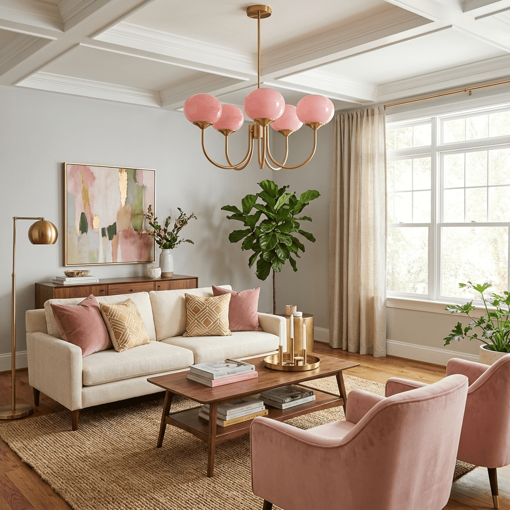 Blush Globe Chandelier