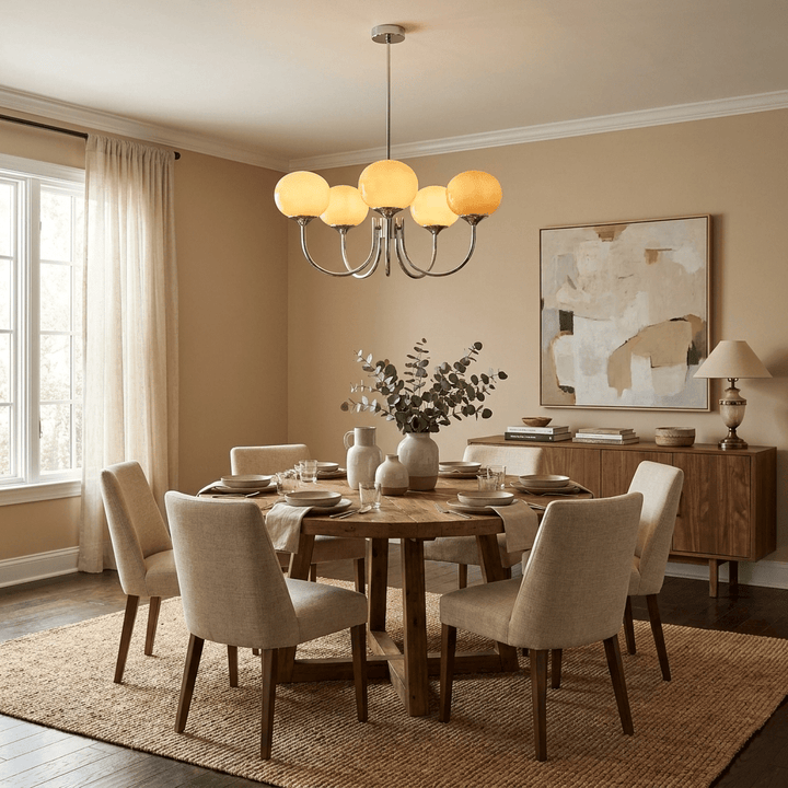 Blush Globe Chandelier