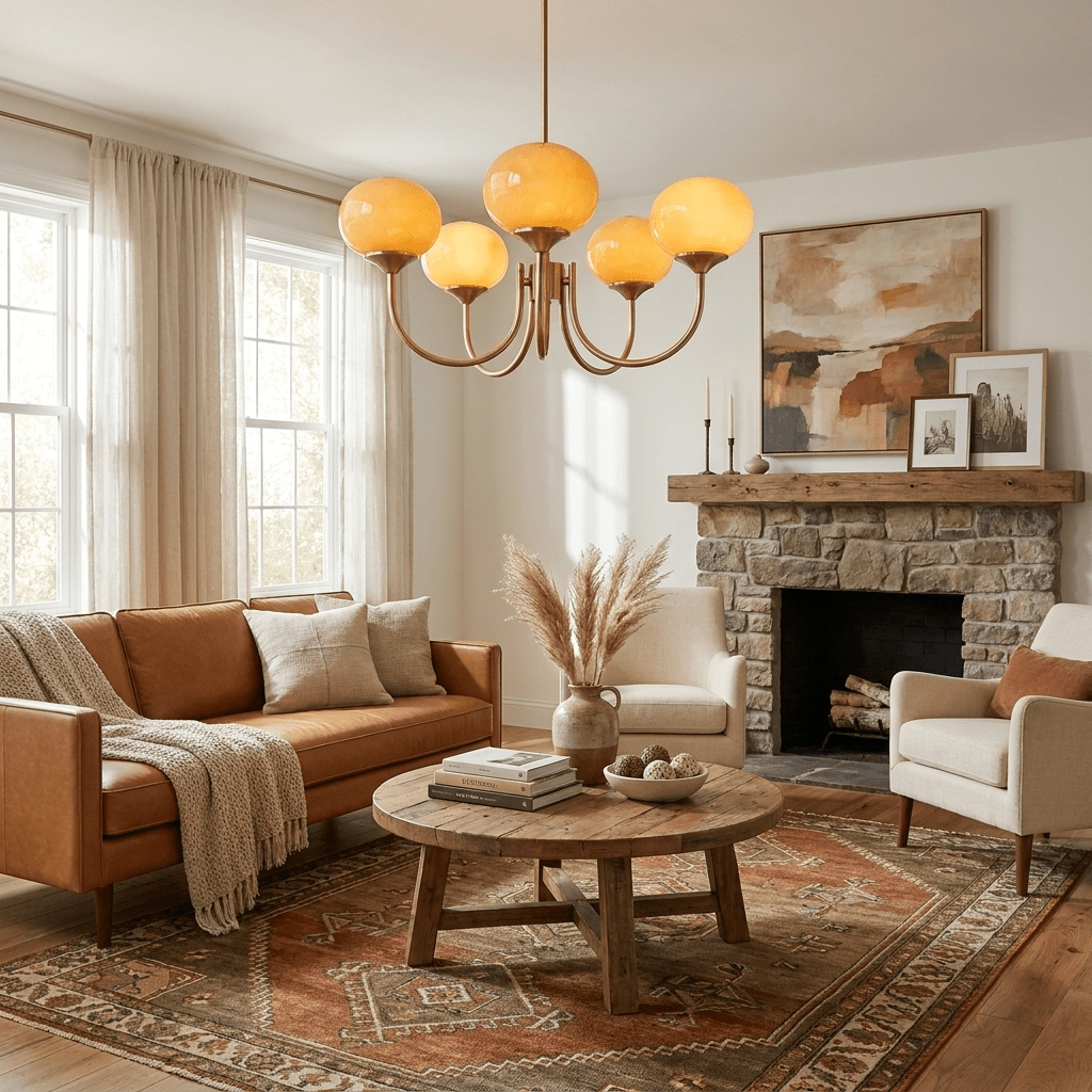 Blush Globe Chandelier