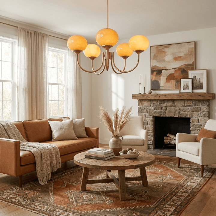 Blush Globe Chandelier