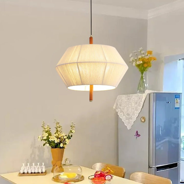 Facet Linen Pendant Light
