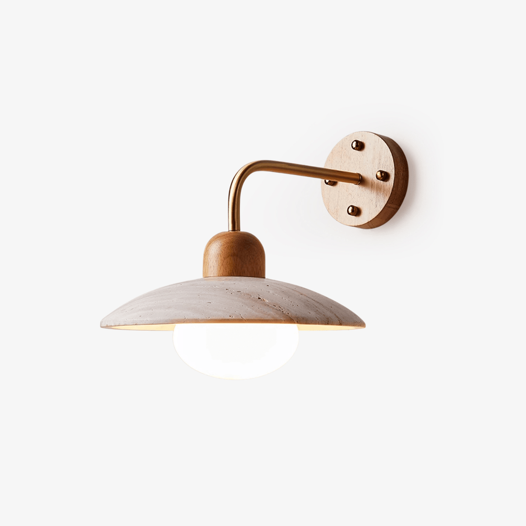 Dune Travertine Arm Sconce