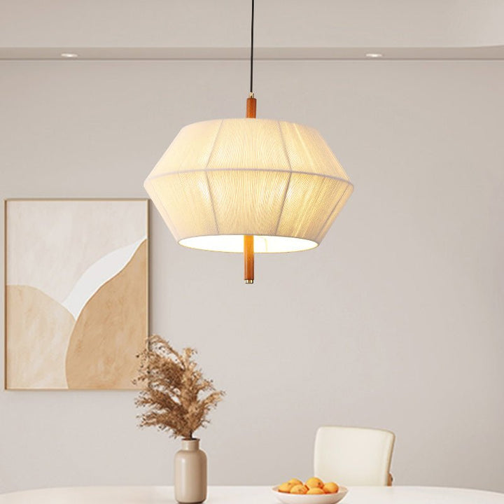Facet Linen Pendant Light