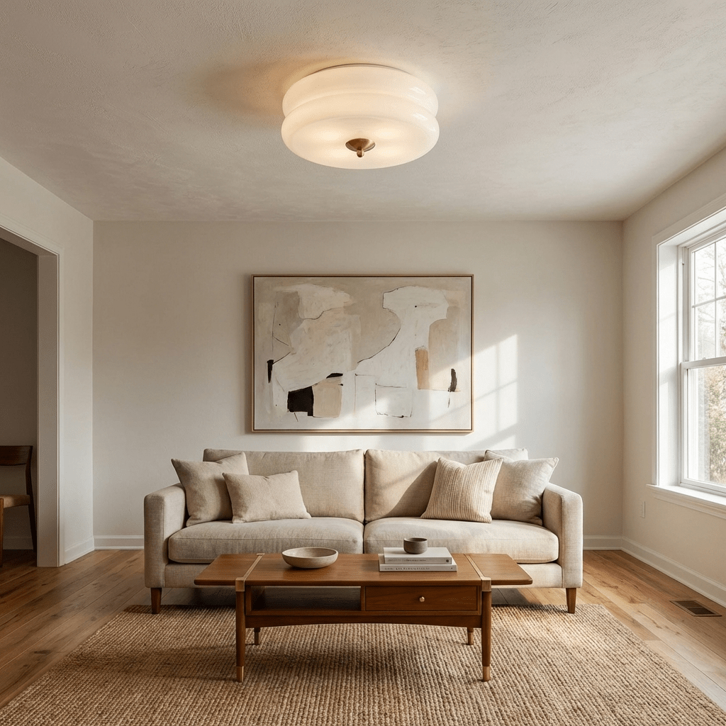 Ravel Ribbed Glass Ceiling Light