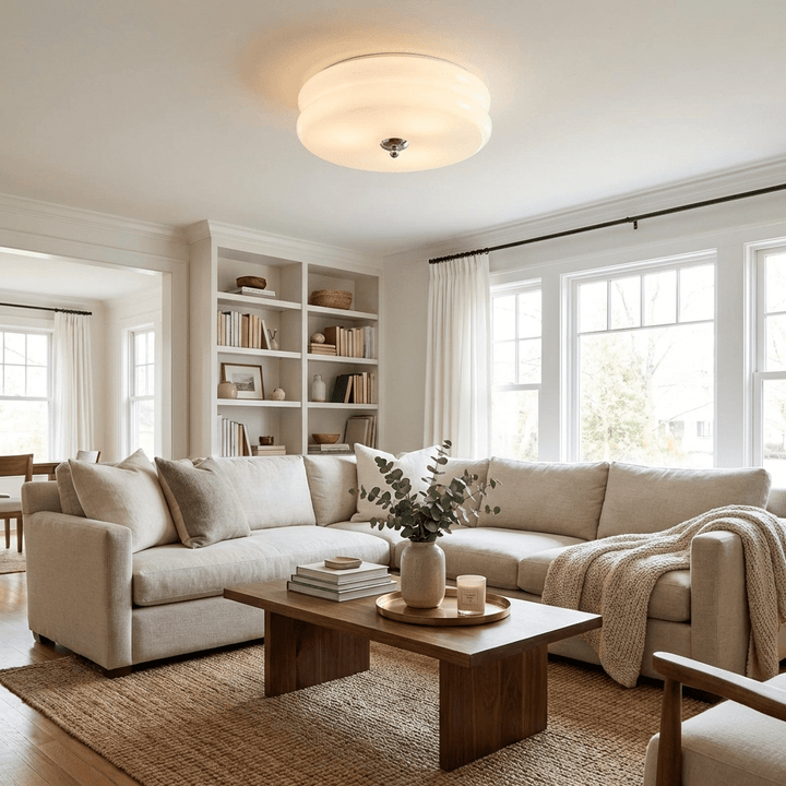 Ravel Ribbed Glass Ceiling Light