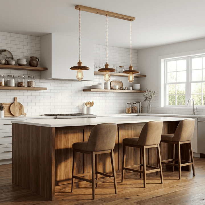 Fenwick Wood Dome Pendant Light