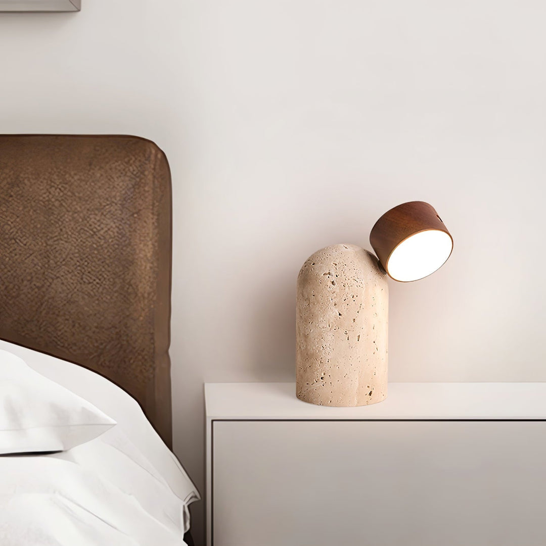 Nomad Travertine Table Lamp