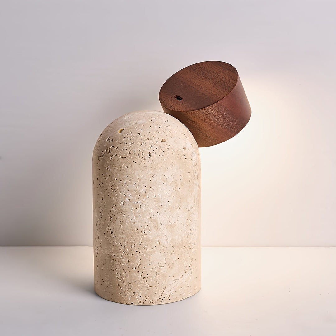 Nomad Travertine Table Lamp