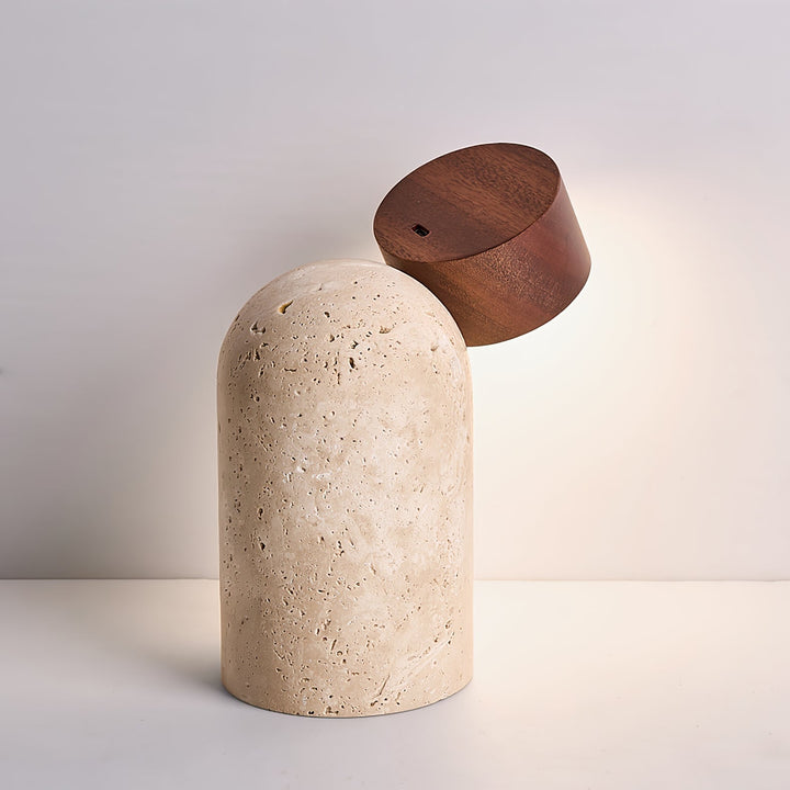 Nomad Travertine Table Lamp