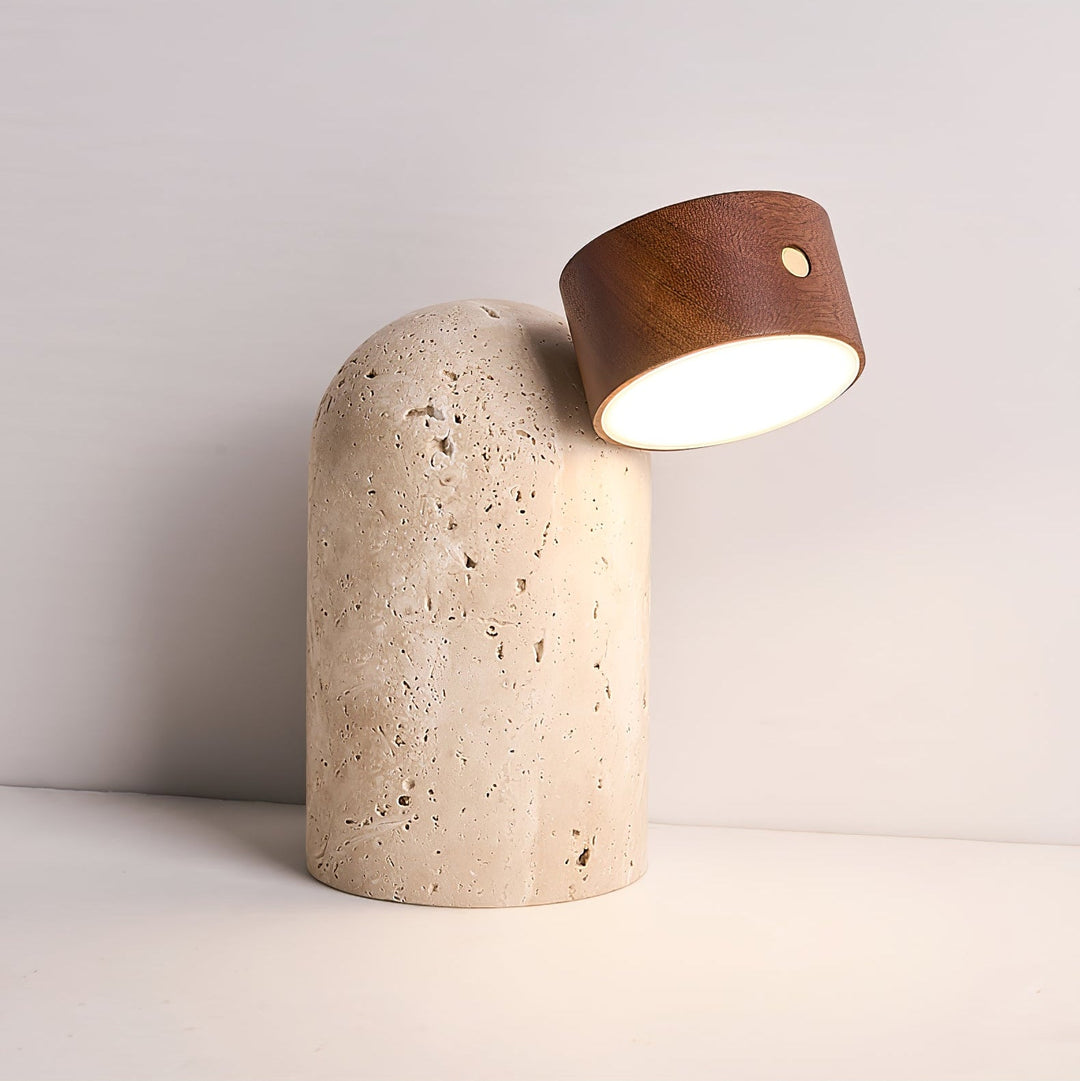 Nomad Travertine Table Lamp