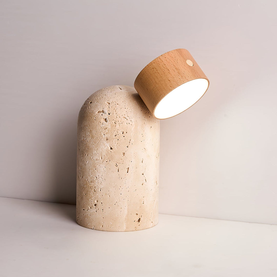 Nomad Travertine Table Lamp