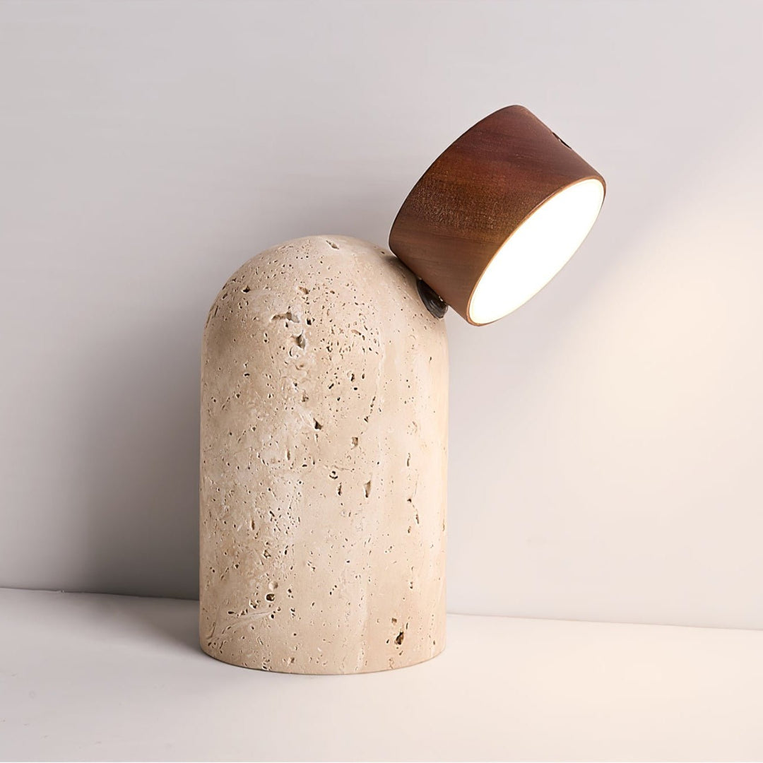 Nomad Travertine Table Lamp