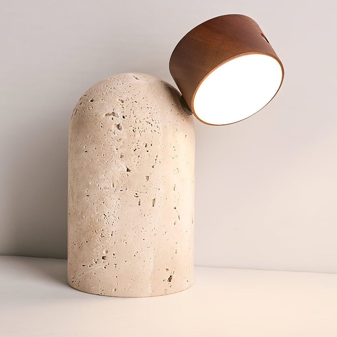 Nomad Travertine Table Lamp