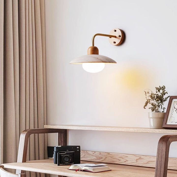 Dune Travertine Arm Sconce