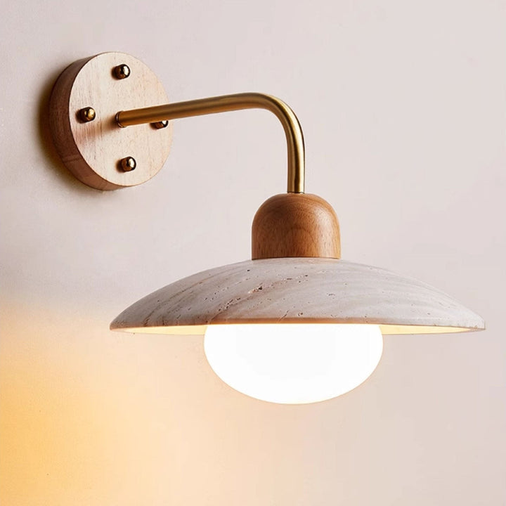 Dune Travertine Arm Sconce