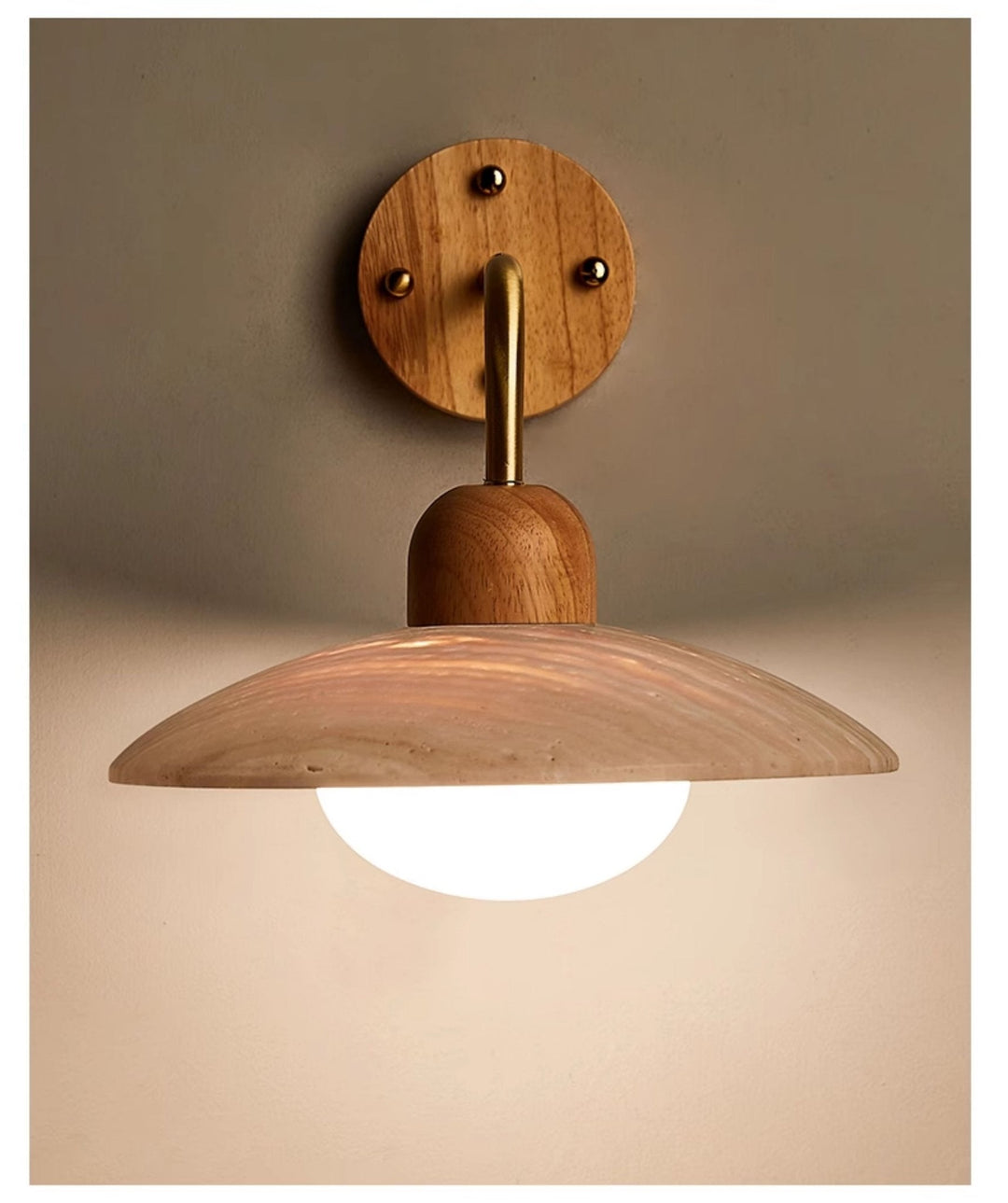 Dune Travertine Arm Sconce