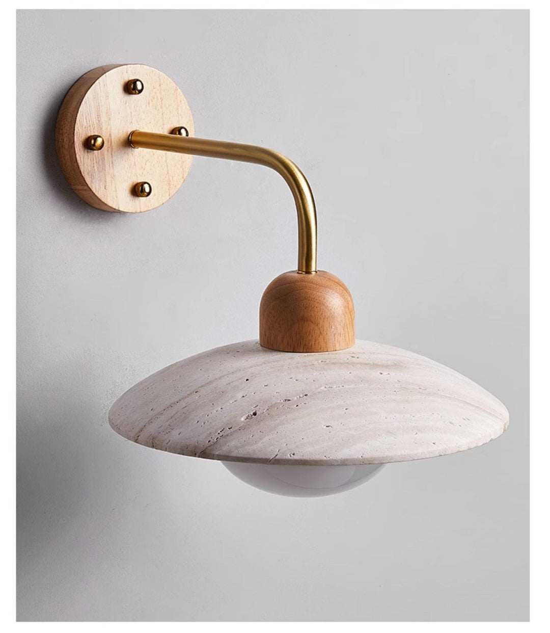 Dune Travertine Arm Sconce