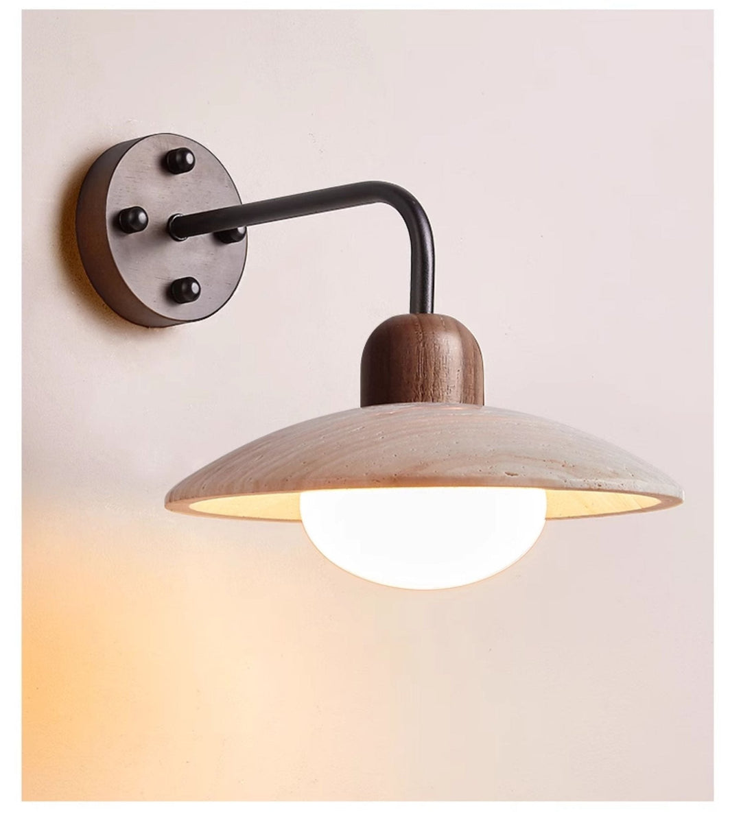 Dune Travertine Arm Sconce