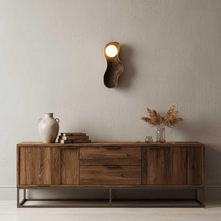 Fable Carved Wood Sconce