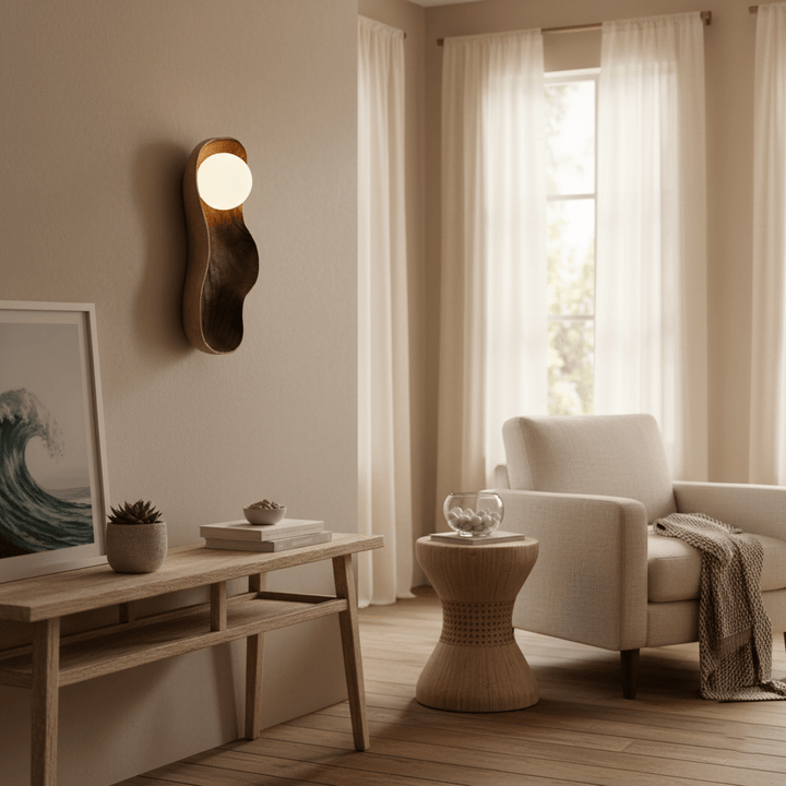 Fable Carved Wood Sconce