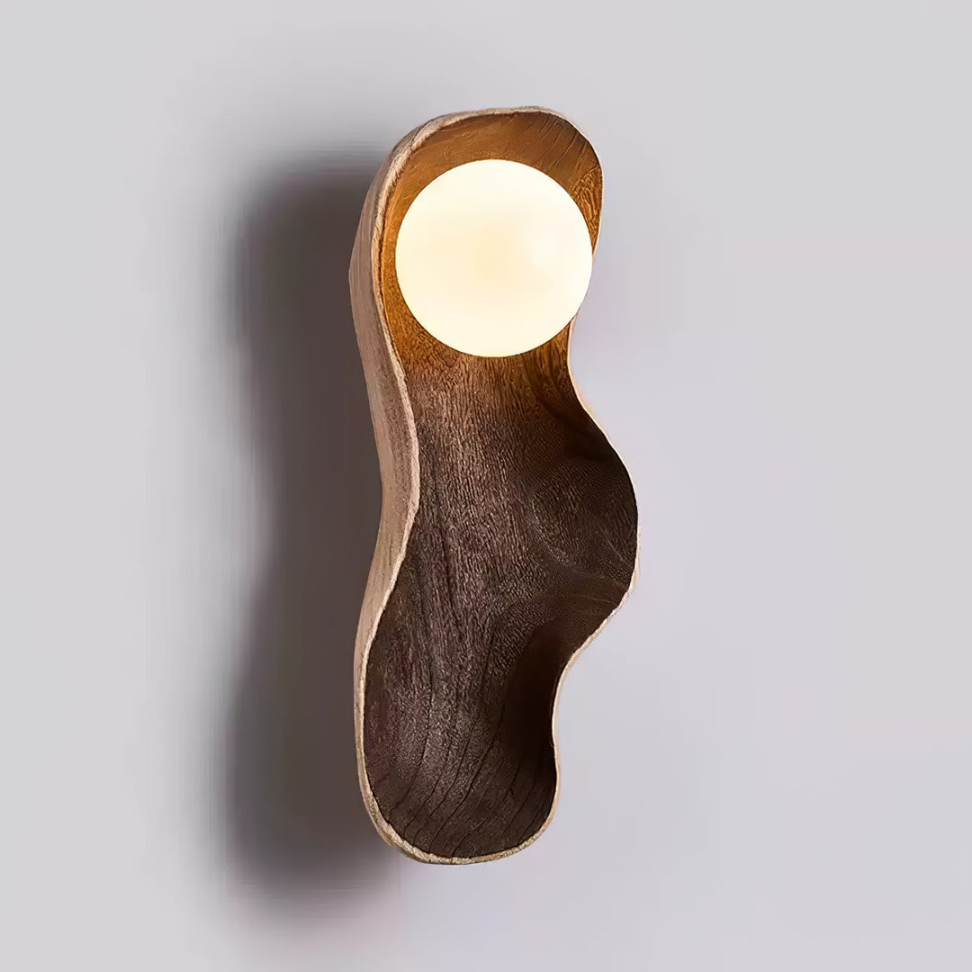 Fable Carved Wood Sconce