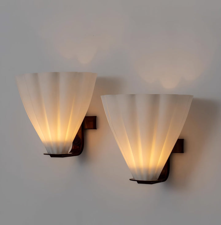 Palma Fan Glass Wall Sconce
