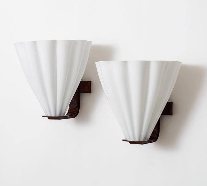 Palma Fan Glass Wall Sconce