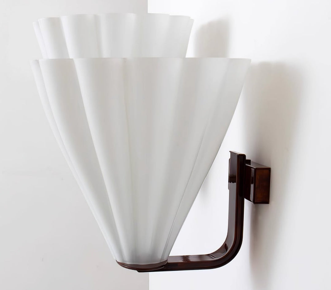 Palma Fan Glass Wall Sconce