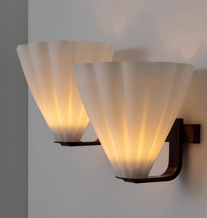 Palma Fan Glass Wall Sconce