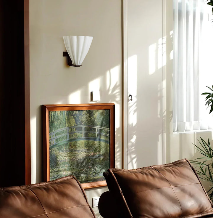 Palma Fan Glass Wall Sconce