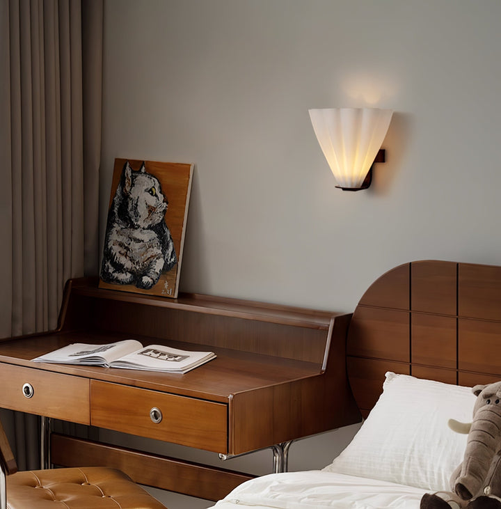 Palma Fan Glass Wall Sconce