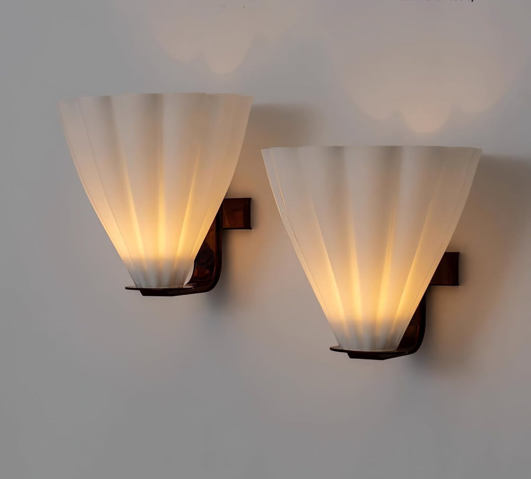 Palma Fan Glass Wall Sconce