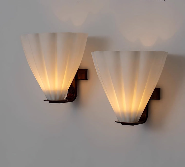 Palma Fan Glass Wall Sconce