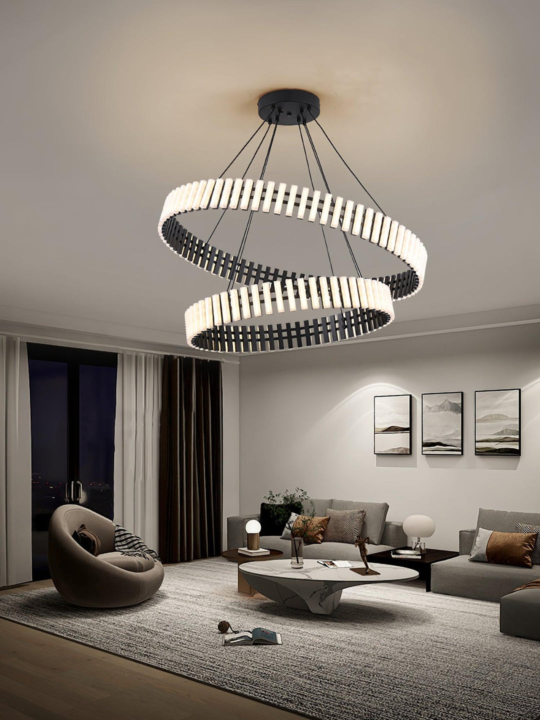 Crescent Ring Chandelier