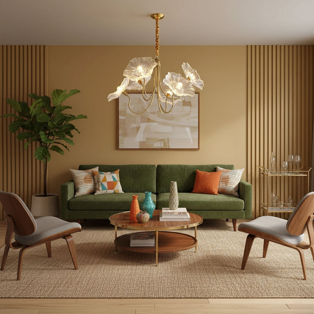 Frond Glass Chandelier